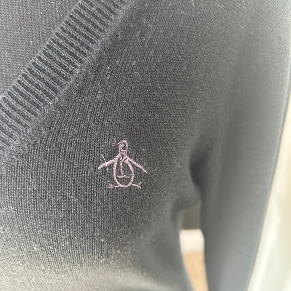 Original Penguin V Neck Knit Sweater Size M - Picture 3 of 8